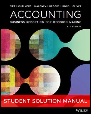 Student solution manual: Accounting: Business reporting for decision making, 8th edition