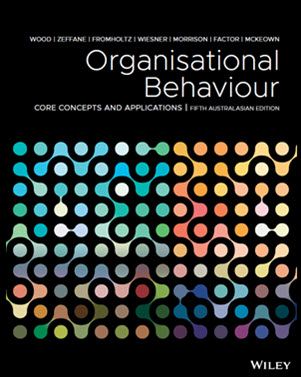 Organisational behaviour: Core concepts and applications, 5th Australasian edition